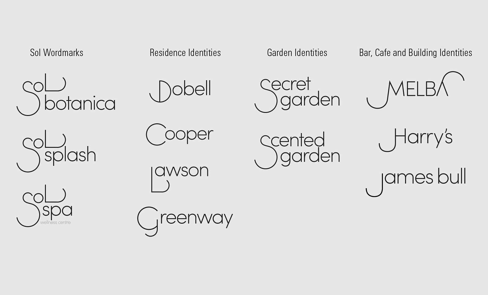 Mark Moran Vaucluse residential development custom wordmarks for destination identities
