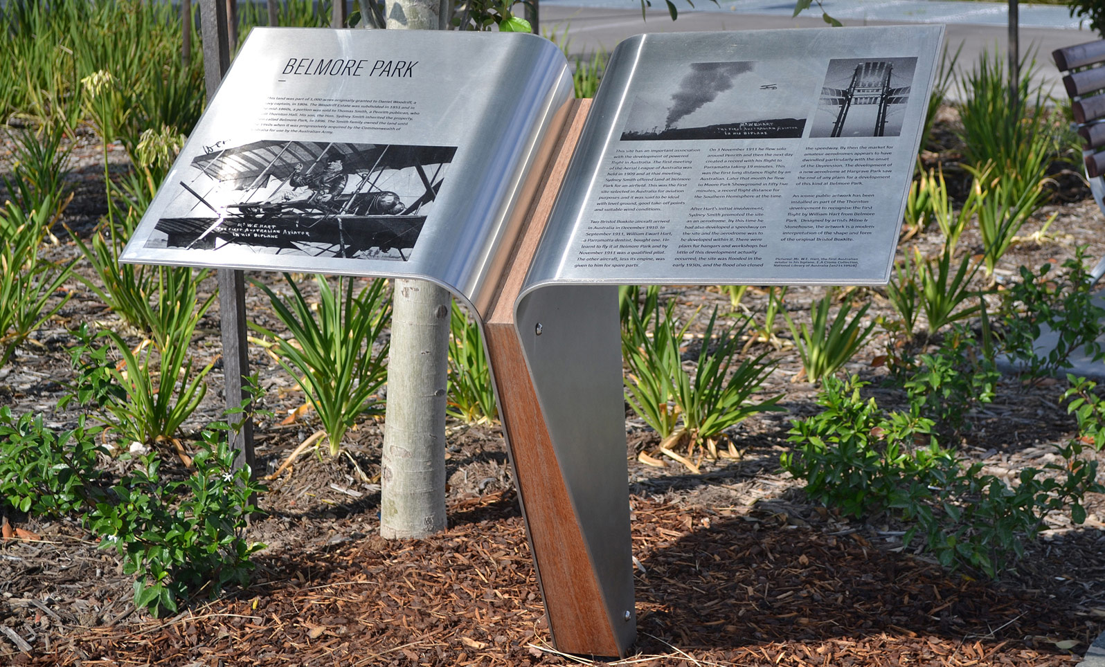 Thornton Interpretive Installation Sign Design by Minale Tattersfield Sydney