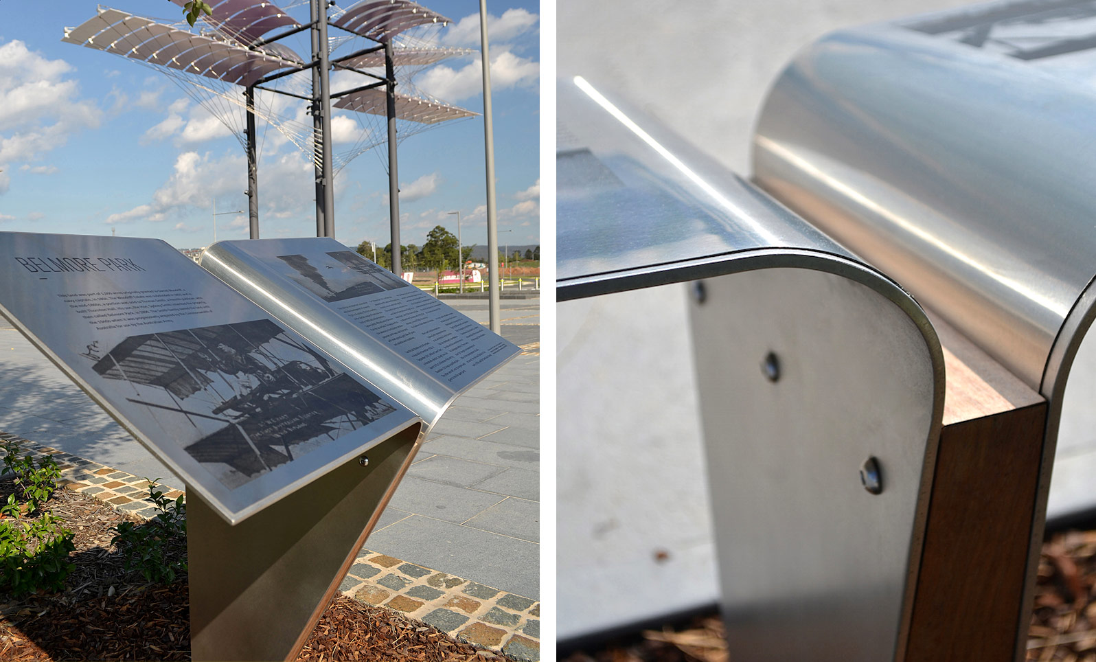 Detail image of Thornton Interpretive Installation Sign Design by Minale Tattersfield Sydney